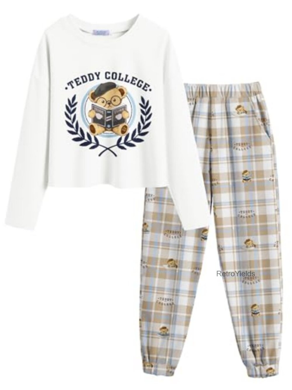 Girls 2 Piece Tie Dye Sweatsuit Set Long Sleeve Jogger Pants